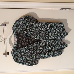 Vintage Floral Button-up Blouse